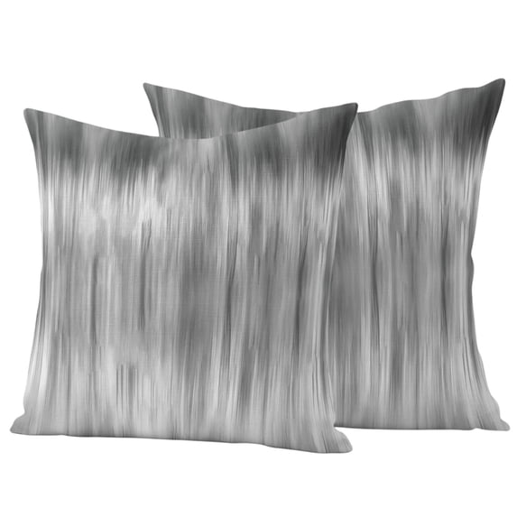 Outdoor Pillow Covers 16x16 Set of 2, Grey Waterproof Patio Throw Pillow Covers for Couch Sofa Chair, Modern Abstract Art Ombre Striped Decorative Pillowcases for Throw Pillows