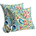 thumbnail image 1 of Outdoor Pillow Covers 18x18 Inch Set of 2 Colorful Paisley Decor Throw Pillow Covers Outdoor Summer Waterproof Pillow Covers Decor for Patio Funiture Garden Sofa Couch 7D, 1 of 6