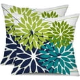 thumbnail image 1 of Outdoor Pillow Covers 18x18 Inch Set of 2 Dark and Light Green Flower Decorative Waterproof Summer Outdoor Pillow Covers Valentines Pillow Covers for Patio Funiture Garden Couch 168K18, 1 of 4