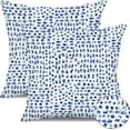 thumbnail image 1 of Outdoor Pillow Covers 18x18 Inch Set of 2 Dense Blue Polka Dot Decor Waterproof Throw Pillow Covers Farmhouse Outdoor Waterproof Pillow Covers Decor for Patio Funiture Garden Sofa Couch, 1 of 6