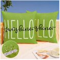 thumbnail image 1 of Outdoor Pillow Covers 18x18 Inch Set of 2 Hello Sunshine Decor Grass Green Waterproof Throw Pillow Covers Summer Outdoor Pillow Covers Decor for Patio Funiture Garden Sofa Couch 020E18, 1 of 6