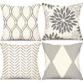 thumbnail image 1 of Outdoor Pillow Covers 18x18 Inch Set of 4 Waterproof Modern Geometry Throw Pillows Outdoor Summer Waterproof Decor for Patio Funiture Garden Polyester Cushion Covers 013G, 1 of 6