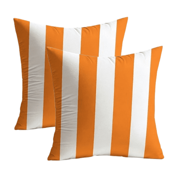 Outdoor Pillow Covers 18x18 Set of 2 Striped Decoration Throw Pillow Covers for Spring Summer Outdoor Waterproof Garden Patio Furniture Sofa Bed Home Decor