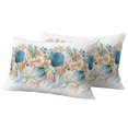 thumbnail image 1 of Outdoor Pillow Covers 20x12 Set of 2, Beach Coastal Waterproof Patio Throw Pillow Covers for Couch Sofa Chair, Nautical Shell Starfish Coral Summer Decorative Pillowcases for Throw Pillows, 1 of 9