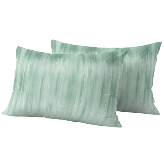 Outdoor Pillow Covers 20x12 Set of 2, Green Waterproof Patio Throw Pillow Covers for Couch Sofa Chair, Modern Abstract Art Ombre Striped Decorative Pillowcases for Throw Pillows