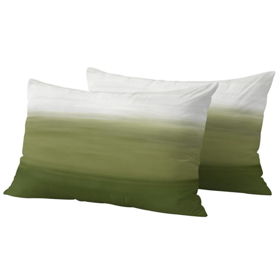 Outdoor Pillow Covers 20x12 Set of 2, Sage Green Ombre Waterproof Patio Throw Pillow Covers for Couch Sofa Chair, Modern Abstract Art Texture Decorative Pillowcases for Throw Pillows