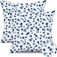 thumbnail image 1 of Outdoor Pillow Covers 20x20 Inch Set of 2 Blue Polka Dot Decor Waterproof Throw Pillow Covers Farmhouse Outdoor Waterproof Pillow Covers Decor for Patio Funiture Garden Sofa Couch, 1 of 1