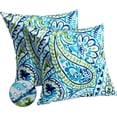 thumbnail image 1 of Outdoor Pillow Covers 20x20 Inch Set of 2 Colorful Paisley Decor Throw Pillow Covers Outdoor Summer Waterproof Pillow Covers Decor for Patio Funiture Garden Sofa Couch 7B, 1 of 6