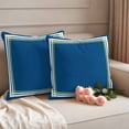 thumbnail image 1 of Outdoor Pillow Covers Pack of 2, Abstract Blue Green Lines Waterproof Throw Pillowcase Cushion Cases, Modern Minimalist Art Decorative Pillow Cover for Couch Sofa Home Bed Patio, 1 of 9
