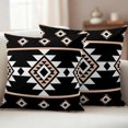 thumbnail image 1 of Outdoor Pillow Covers Pack of 2, Abstract Boho Tribal Geometric Waterproof Throw Pillowcase Cushion Cases, Retro Ethnic Aztec Pattern Decorative Pillow Cover for Couch Sofa Home Bed Patio, 1 of 9