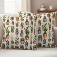 thumbnail image 1 of Outdoor Pillow Covers Pack of 2, Cactus Summer Tropical Plant Waterproof Throw Pillowcase Cushion Cases, Vintage Potted Greenery Decorative Pillow Cover for Couch Sofa Home Bed Patio, 1 of 9