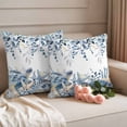 thumbnail image 1 of Outdoor Pillow Covers Pack of 2, Ocean Sea Turtle Starfish Conch Waterproof Throw Pillowcase Cushion Cases, Gradient Blue Eucalyptus Decorative Pillow Cover for Couch Sofa Home Bed Patio, 1 of 9