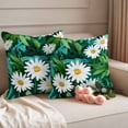 thumbnail image 1 of Outdoor Pillow Covers Pack of 2, Spring Farm Daisy Flowers Waterproof Throw Pillowcase Cushion Cases, Watercolor Floral Green Leaves Decorative Pillow Cover for Couch Sofa Home Bed Patio, 1 of 9