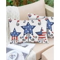thumbnail image 1 of Outdoor Pillow Covers Throws 4th of July USA Flag Star on White,Waterproof Pillow Cases Pack of 2 Red Stripe Love Hearts,Durable Cushion Cover Pillowcase for Patio Balcony Couch Garden, 1 of 7