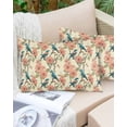 thumbnail image 1 of Outdoor Pillow Covers Throws Blue Bird on Pastoral Floral Branches,Waterproof Pillow Cases Pack of 2 Pink Blossom Flowers,Durable Cushion Cover Pillowcase for Patio Balcony Couch Garden, 1 of 1