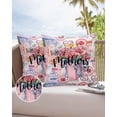thumbnail image 1 of Outdoor Pillow Covers Throws Happy Mother's Day Pink Floral Gift,Waterproof Pillow Cases Pack of 2 Vintage Love Heart Postmark,Durable Cushion Cover Pillowcase for Patio Balcony Couch Garden, 1 of 7