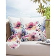 thumbnail image 1 of Outdoor Pillow Covers Throws Pastoral Purple Blue Flowers Plant,Waterproof Pillow Cases Pack of 2 Blooming Floral on White,Durable Cushion Cover Pillowcase for Patio Balcony Couch Garden, 1 of 7