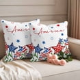 thumbnail image 1 of Outdoor Pillow Covers Watercolor American Star Waterproof Pillow Cases 16x16 Set of 2, Independence Day USA Flag Theme Throw Pillow Cover Pillowcase for Patio Balcony Couch Garden, 1 of 9