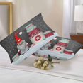thumbnail image 1 of Outdoor Pillow Covers Waterproof Pillow Cases Protector Christmas Ball Red Dwarfs Gift Boxes Pillowcase Pack of 2 Winter Snowflakes Throw Cushion Case for Pation Furniture,Couch,Sofa, 20x12 in, 1 of 9
