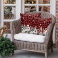 thumbnail image 1 of Outdoor Pillow Covers Waterproof Pillow Cases Protector Christmas Trees Snowmen Squirrels Pillowcase Pack of 2 Red Black Plaid Throw Cushion Case for Pation Furniture,Couch,Living Room Sofa, 16x16 in, 1 of 9