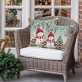 thumbnail image 1 of Outdoor Pillow Covers Waterproof Pillow Cases Protector Snowman Xmas Ball Reindeer Poinsettia Pillowcase Pack of 2 Pine Tree Berry Ombre Teal Throw Cushion Case for Pation Furniture,Couch,16x16 in, 1 of 9