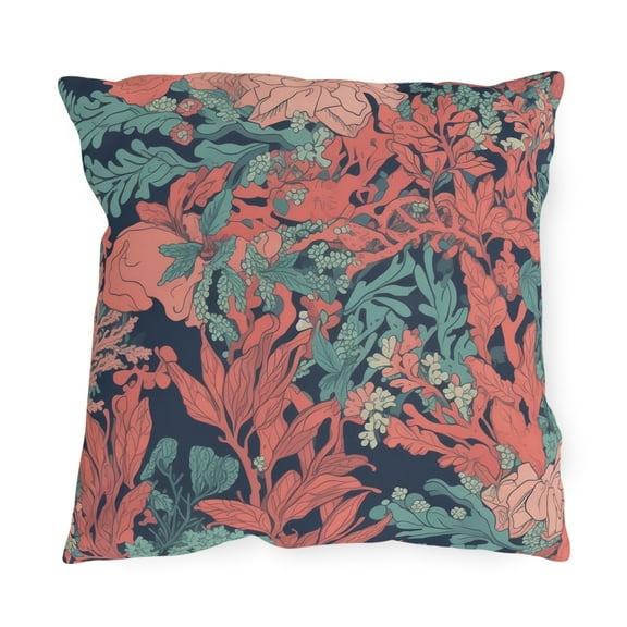 Outdoor Pillow In Coral Pattern