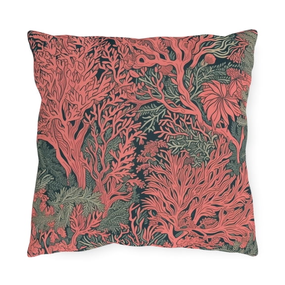 Outdoor Pillow In Coral Pattern