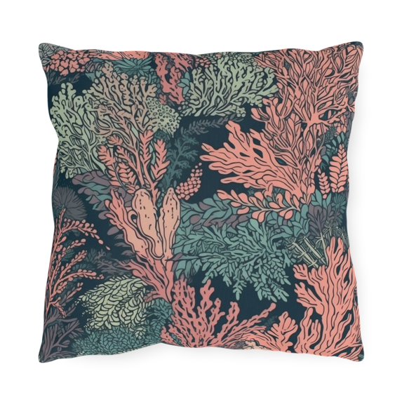 Outdoor Pillow In Coral Pattern