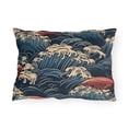 thumbnail image 1 of Outdoor Pillow In Japanese Wave Pattern, 1 of 4