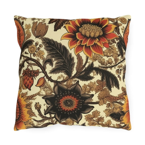 Outdoor Pillow In Sunflower Pattern