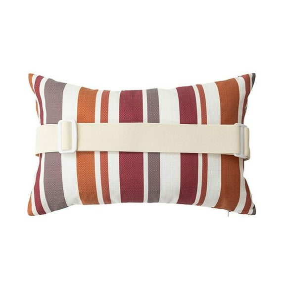 Outdoor Pillow for Chaise Lounges Chair Stripes Waterproofs Headrest Pillow Lumbar Pillows with Adjustable Elastic Straps