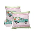 Outdoor Pillows Cover 16x16 Pack of 2 Happy Easter Truck Waterproof