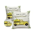 Outdoor Pillows Cover 16x16 Pack of 2 Tropical Lemon Truck Waterproof