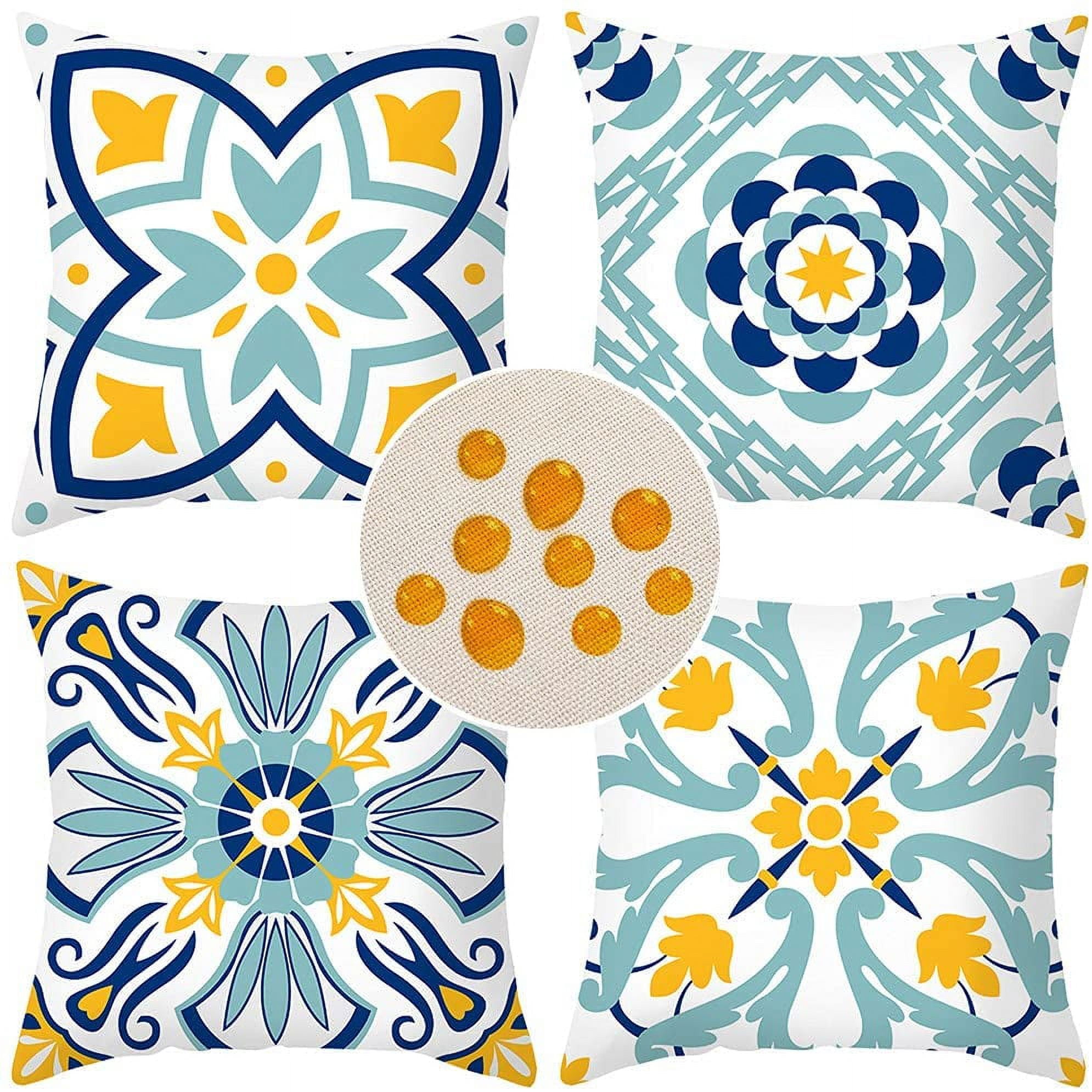 18x18 Multicolor Cotton Waterproof Euro Square Pillow Covers