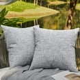 thumbnail image 1 of Outdoor Pillows For Patio Furniture Waterproof Pillow Covers Square Garden Cushion Farmhouse Linen Throw Pillow Covers Shell For Patio Tent Couch 18X18 Inch-2Pcs, 1 of 4