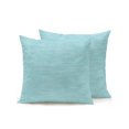 thumbnail image 1 of Outdoor Pillows Waterproof, Bluish Green Solid Color Bedding Throw Pillows with Insert for Couch Sofa Bed, Minimalist Vintage Linen Texture 16x16 Inch Pillowcases Decorative Patio Pillow Set of 2, 1 of 8