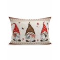 thumbnail image 1 of Outdoor Pillows Waterproof, Boho Gnomes Bedding Throw Pillows with Insert for Couch Sofa Bed, Farmhouse Vintage Geometric Mushroom Brown 12x20 Inch Pillowcases Decorative Patio Pillow Set of 1, 1 of 8