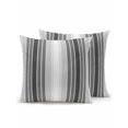 thumbnail image 1 of Outdoor Pillows Waterproof, Gray Vertical Stripes Bedding Throw Pillows with Insert for Couch Sofa Bed, Retro Simple Neutral Abstract Lines 18x18 Inch Pillowcases Decorative Patio Pillow Set of 2, 1 of 8