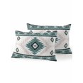 thumbnail image 1 of Outdoor Pillows Waterproof, Green Beige Boho Bedding Throw Pillows with Insert for Couch Sofa Bed, Vintage Ethnic Tribal Southwestern 12x20 Inch Pillowcases Decorative Camping Patio Pillow Set of 2, 1 of 8