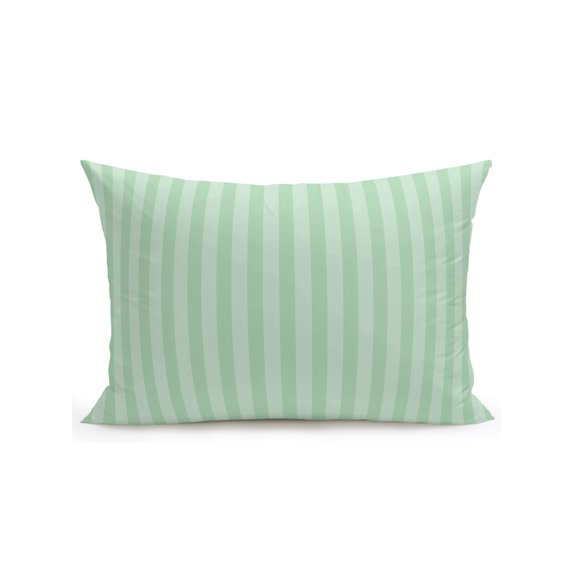 Outdoor Pillows Waterproof, Green Stripes Bedding Throw Pillows with Insert for Couch Sofa Bed, Modern Vertical Lines Geometric Minimalist 12x20 Inch Pillowcases Decorative Patio Pillow Set of 1