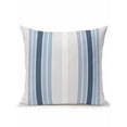 thumbnail image 1 of Outdoor Pillows Waterproof, Grey Blue Vertical Stripes Bedding Throw Pillows with Insert for Couch Sofa Bed, Modern Minimalist Abstract 16x16 Inch Pillowcases Decorative Patio Pillow Set of 1, 1 of 8