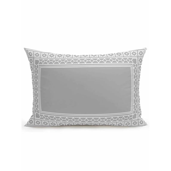 Outdoor Pillows Waterproof, Grey Boho Bedding Throw Pillows with Insert for Couch Sofa Bed, Modern Geometric Bohemia Abstract Textured 12x20 Inch Pillowcases Decorative Camping Patio Pillow Set of 1