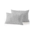 thumbnail image 1 of Outdoor Pillows Waterproof, Grey Geometric Bedding Throw Pillows with Insert for Couch Sofa Bed, Aesthetics Luxury Abstract Art 12x20 Inch Pillowcases Decorative Camping Patio Pillow Set of 2, 1 of 7