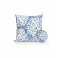 thumbnail image 1 of Outdoor Pillows Waterproof, Lake Blue Coral Coastal Throw Pillows with Inserts Included, Summer Beach Nautical Ocean Indoor Outdoor Decorative Lumbar Pillow for Bed/Couch/Patio 18"x18", 1Pcs, 1 of 8