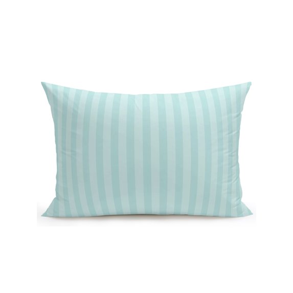 Outdoor Pillows Waterproof, Mint Green Stripes Bedding Throw Pillows with Insert for Couch Sofa Bed, Modern Vertical Lines Geometric Minimalist 12x20 Inch Pillowcases Decorative Patio Pillow Set of 1