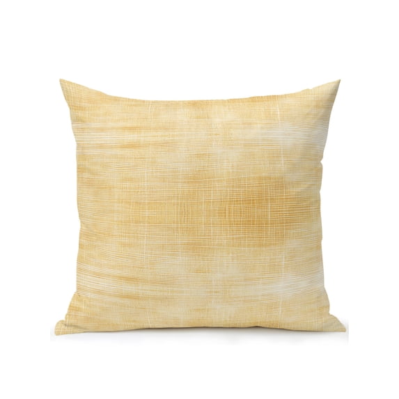 Outdoor Pillows Waterproof, Mustard Yellow Bedding Throw Pillows with Insert for Couch Sofa Bed, Vintage Solid Color Modern Minimalist 18x18 Inch Pillowcases Decorative Camping Patio Pillow Set of 1