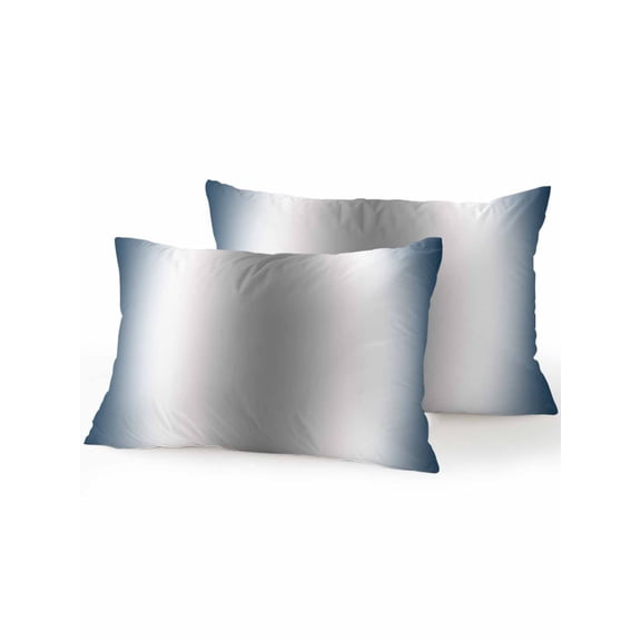 Outdoor Pillows Waterproof, Navy Blue Grey Bedding Throw Pillows with Insert for Couch Sofa Bed, Gray Farmhouse Modern Rustic 12x20 Inch Pillowcases Decorative Camping Patio Pillow Set of 2