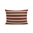thumbnail image 1 of Outdoor Pillows Waterproof, Oatmeal Tan Striped Bedding Throw Pillows with Insert for Couch Sofa Bed, Farmhouse Country Minimalist Stripes 12x20 Inch Pillowcases Decorative Patio Pillow Set of 1, 1 of 7