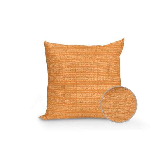 Outdoor Pillows Waterproof, Orange Throw Pillows with Inserts Included, Modern Geometric Abstract Art Aesthetics Indoor Outdoor Decorative Lumbar Pillow for Bed/Couch/Patio 18"x18", 1Pcs
