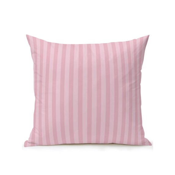 Outdoor Pillows Waterproof, Pink Stripes Bedding Throw Pillows with Insert for Couch Sofa Bed, Modern Vertical Lines Geometric Minimalist 18x18 Inch Pillowcases Decorative Patio Pillow Set of 1